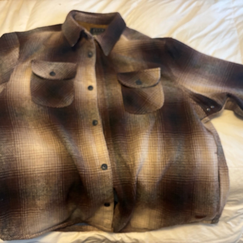 Jachs Brown Plaid Shirt Jacket